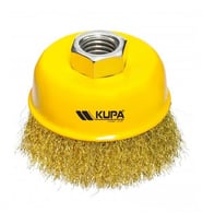 Kupa Çanak Tel Fırça Saçaklı 100 mm. (Sarı)