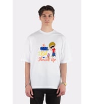 Unisex Beyaz Oversize T-shirt The Cool Kid Just Showed Up Back To School First Day