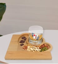BK Gift Kişiye Özel İsimli Fotoğraflı Viski Bardağı ve Doğal Masif Ahşap Yarım Ay Sunum Tabağı Çerezlik Hediye Seti-33