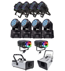 Quenlite Sahne Işık Sistemi Start Paket-5 (Lazer Led Par Robot Sis Kar Makinesi)