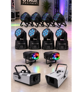 Quenlite Sahne Işık Sistemi Start Paket-5 (Lazer Led Par Robot Sis Kar Makinesi)