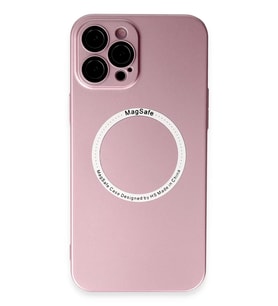 Newface Apple iPhone 12 Pro Kılıf Jack Magneticsafe Lens Silikon - Rose Gold