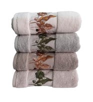 PENYE NAKIŞLI HAVLU 50*90 YAPRAK NOMİ NAKIŞLI (4 lü paket)