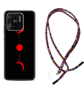 Xiaomi Poco X3 Pro M4 Pro X4 Pro C40 10C Kılıf Boyun Asklı Rasta Silikon Red Moon 1710
