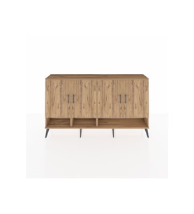 Arges Konsol 6 Raflı 4 Kapaklı 176x30x99 Çam-Çam/Aytaşı