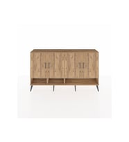 Arges Konsol 6 Raflı 4 Kapaklı 176x30x99 Çam-Çam/Aytaşı