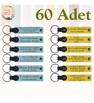 Gök Mavi & Sarı, 60’lı Set, Kişiye Özgü Yazılı Anahtarlık, Gönüllü Etkinlik Katılımcılarına Hediye