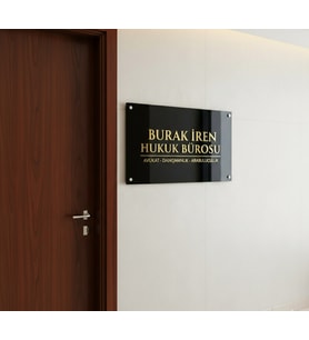 Metal Ofis Kapı Tabelası, işyeri tabelası, ofis isimlik, işyeri isimlik