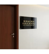 Metal Ofis Kapı Tabelası, işyeri tabelası, ofis isimlik, işyeri isimlik