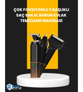 Usb-c Şarjlı 3 İn 1 Erkek Bakım Cihazı - Sessiz Motorlu Saç Ve Sakal Kesme Makinesi