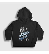Presmono Unisex Çocuk Siyah Fast And Furious Hızlı ve Öfkeli Film Kapüşonlu Sweatshirt 421148tt