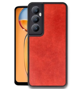 Newface Realme C65 Kılıf Aras Deri Kapak - Kırmızı