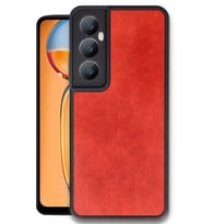 Newface Realme C65 Kılıf Aras Deri Kapak - Kırmızı