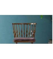 Sandalye 198766 Zus2181 Damla Sırtlık Model Kayın Ayak Parlak Ceviz Boya El Yapım