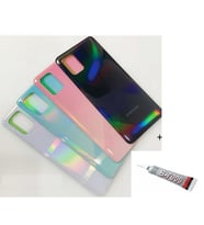 SAMSUNG A71 A715 Arka Batarya Pil Kapağı MAVİ (B7000 15 ML Yapıştırıcı)