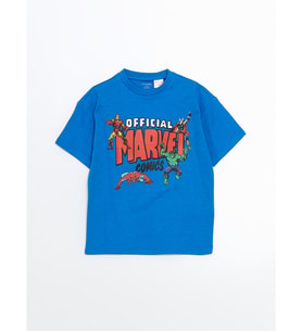 LCW Kids Mavi Spider-man Baskılı Erkek Çocuk Tişört