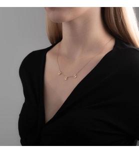 Kişiye Özel 925 Ayar Gümüş Zarif Minimalist Pati Detaylı İsim Kolye (Rose)