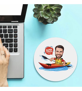 Kişiye Özel Kanocu Erkek Karikatürlü Mousepad