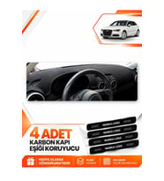 AUDİ A3 (2013-2020) Uyumlu Ön Torpido Koruma Kılıfı Halısı - Siyah