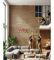 WİNFLEX MİNİ EKO AKUSTİK AHŞAP PANEL - 30X30CM (Safir)