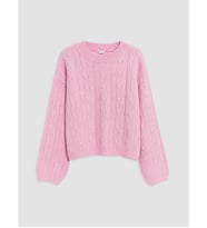 LC WAIKIKI Pembe Bisiklet Yaka Kız Çocuk Triko Kazak