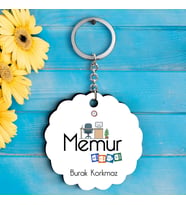 Memurlara Özel İsimli Anahtarlık