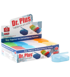 Dr Plus Mini 3'Lü Günlük İlaç Taşıma Kutusu Tek Adet - Mavi