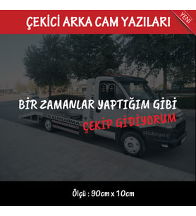 oto kurtarıcı çekici arka cam yazıları - sticker etiket