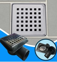 Xolo Banyo Yer Süzgeci Gider Kapağı 11x11cm Krom Izgara Kokusuz Ortam