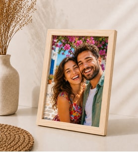 Kişiye Özel Fotoğraflı Ahşap Çerçeve Hediyesi 17,5x23,5 cm Size Özel Tasarım Hediye