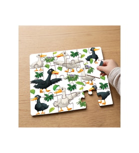 Sevimli Kazlar Tasarımlı 24 Parça Ahşap Çocuk Puzzle MPK0339