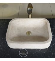 Klasik Traverten Köşeli Lavabo