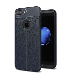 Apple IPhone 7 Plus / 8 Plus Deri Görünümlü Firo Silikon Kılıf (Lacivert)