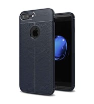 Apple IPhone 7 Plus / 8 Plus Deri Görünümlü Firo Silikon Kılıf (Lacivert)