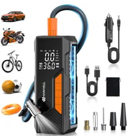 Dijital Göstergeli LED Işıklı Taşınabilir 4500MAH Araç Lastik Şişirme Hava Kompresörü