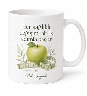 Diyetisyen Hediye Sağlıklı Yaşam Merkezi Açılışı İlk Diyet Kupa Bardak Diyetisyene Hediye