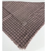 Desenli Flamalı Keten Eşarp- 06112 (Pudra)