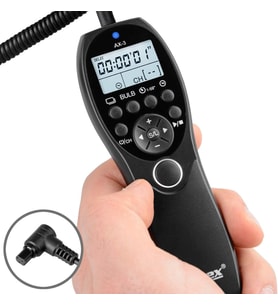AX-3 N3 Zaman Ayarlı Kumanda Canon 1D 5D 6D 7D Serileri 50D 40D 30D 20D 10D İle Uyumlu