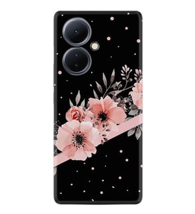 Vivo V29 Lite Kılıf Resimli Desenli Baskılı Silikon Siyah Şerit Mermer 1298