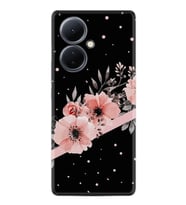 Vivo V29 Lite Kılıf Resimli Desenli Baskılı Silikon Siyah Şerit Mermer 1298