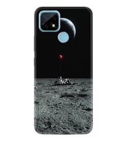 Realme C11 C21 C21Y C25Y C11 2021 Kılıf Desemli Silikon Astronoot Red Baloon 1608