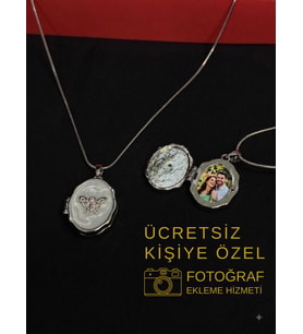 316L Çelik Açılır Resimli Kolye (Fotoğraf eklenebilir)