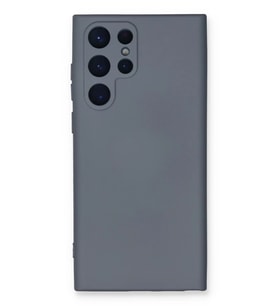 Mey İthalat® Samsung Galaxy S23 Ultra Kılıf Nano içi Kadife Silikon - Gri