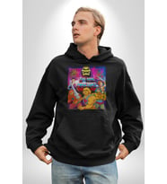 HE-MAN Çizgi Film Karakterleri Kadın Erkek  Siyah Kapüşonlu Sweatshirt Hoodie