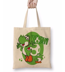 Mario Ve Yoshi Bez Çanta Uzun Saplı