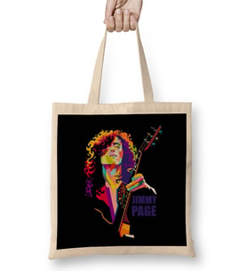 Jimmy Page In Pop Art Bez Çanta Uzun Saplı