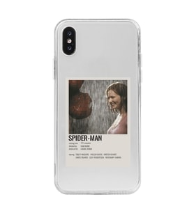 Iphone X ve XS Uyumlu Spider Man Poster Tasarımlı Şeffaf Telefon Kılıfı