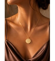Kişiye Özel 925 Ayar Gümüş Deniz Kabuğu Kolye (Gold)