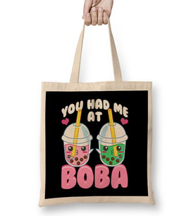Cute You Had Me At Boba Anime Kawaii Bubble Tea , Bez Çanta Uzun Saplı