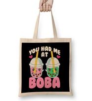 Cute You Had Me At Boba Anime Kawaii Bubble Tea , Bez Çanta Uzun Saplı